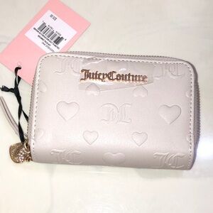 Juicy Couture Crystal Emboss Colorful Love Medium Double Zip Around Wallet NWT